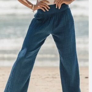 Lotus & Luna Wide Leg Dark Teal Pants